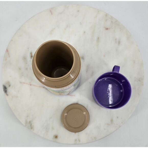 Vintage 1992 Disney Aladdin Thermos – Purple Lid – Jasmine, Aladdin, Rajah - Picture 5 of 6